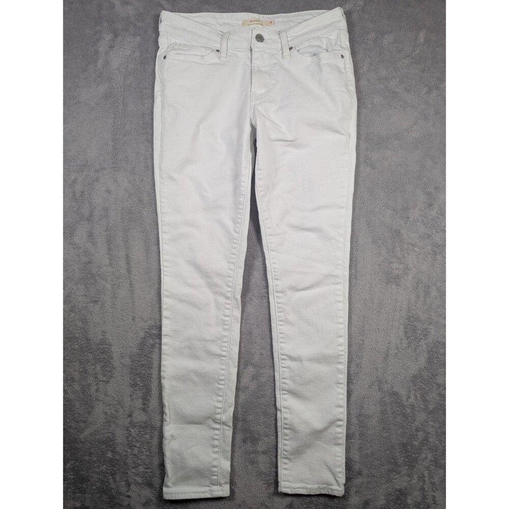 Levis 771 Skinny Jeans Womens Size 28 White Modern Streetwear Casual